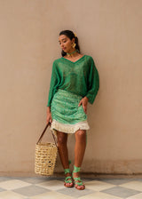 Verdana Wrap Fringed Dress