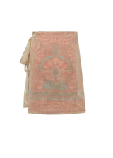 Linen Coral Wrap Skirt