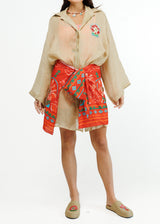 Linen Coral Dress