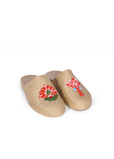 Coral Raffia Sandals