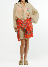 Linen Coral Dress