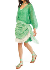 Verdana Wrap Fringed Dress