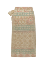 Linen Bloom Midi Wrap Skirt