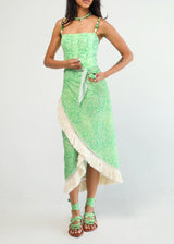 Verdana Fringe Wrap Skirt